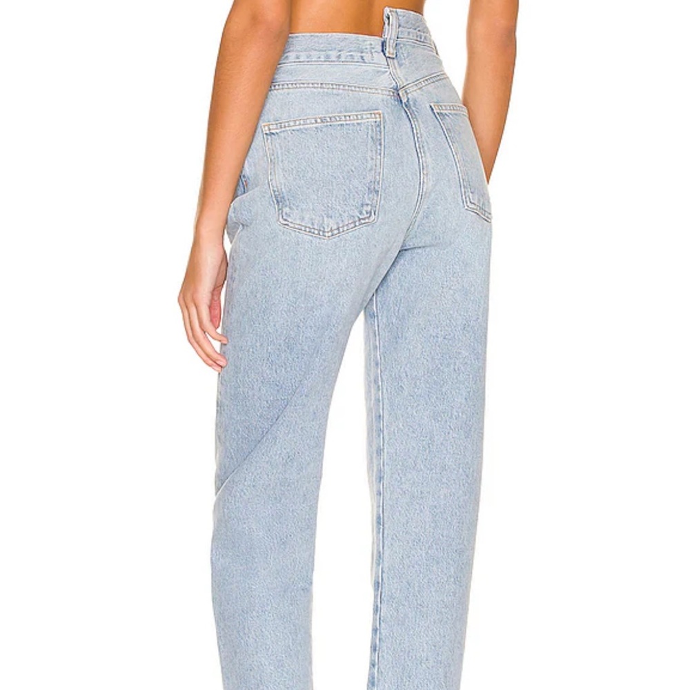 Agolde revolve criss Cross Blue Straight Leg Jeans
